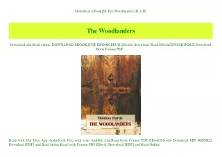 Download [ebook]$$ The Woodlanders [R.A.R]