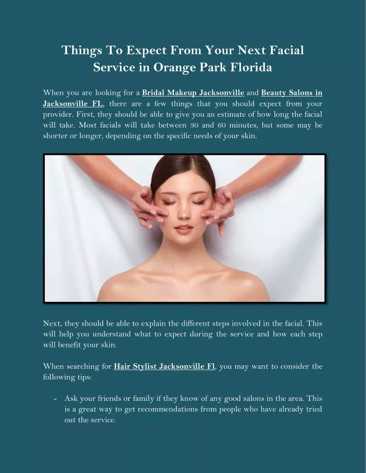 things to expect from your next facial service