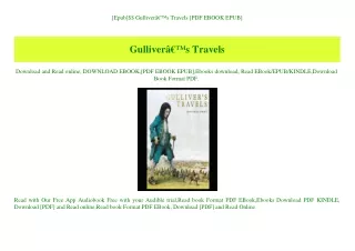 [Epub]$$ GulliverÃ¢Â€Â™s Travels [PDF EBOOK EPUB]