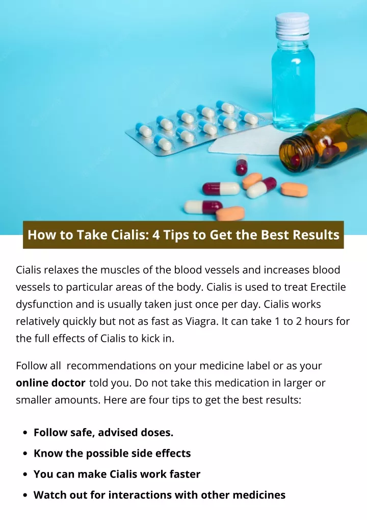 how to take cialis 4 tips to get the best results