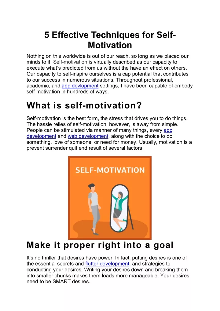 5 effective techniques for self motivation