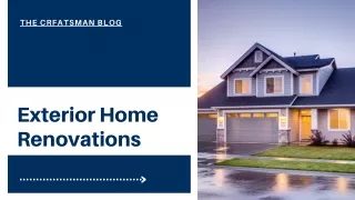 Plan To Restore Your Exterior Home