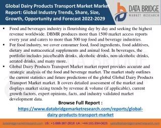 Global Dairy Products Transport Market
