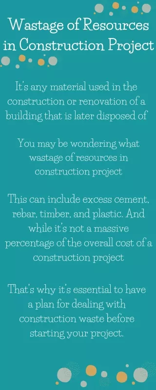 wastage of resources in construction project