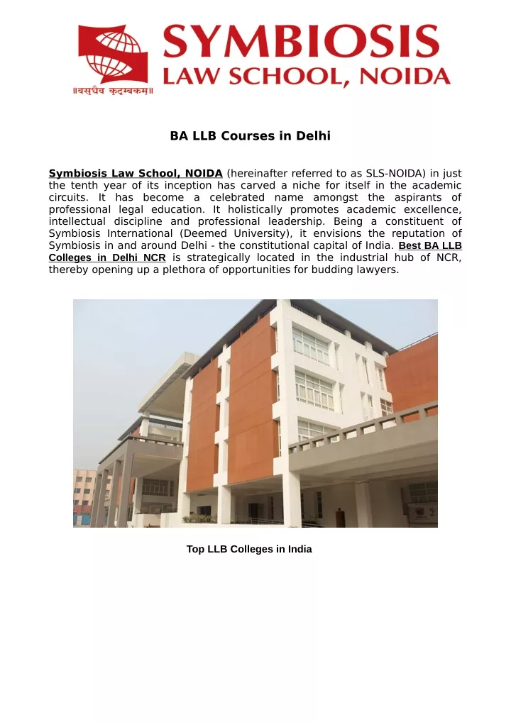 ba llb courses in delhi