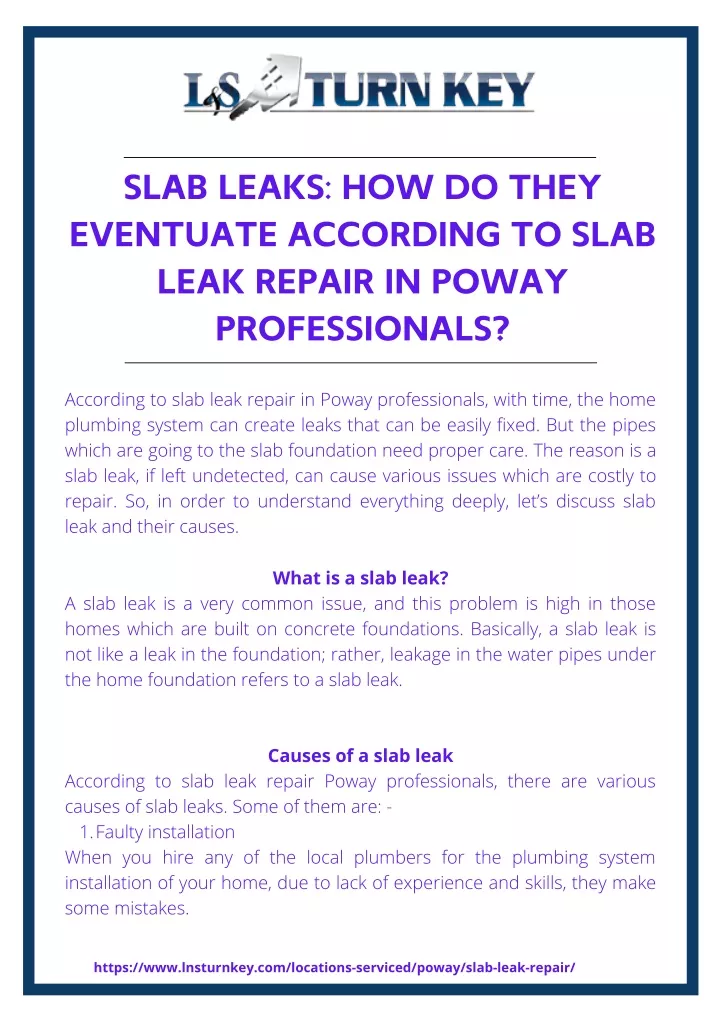 slab leaks how do they eventuate according