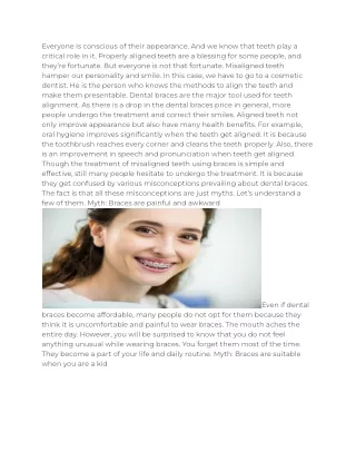 Dental myths about dental braces | Best dentist in bangalore