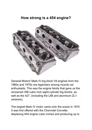 how strong is a 454 engine