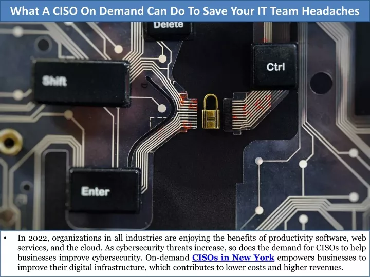 what a ciso on demand can do to save your it team headaches