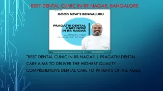 Best Dental Clinic in RR Nagar, Bangalore | Pragathi Dental Care
