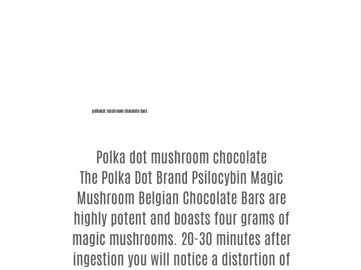polkadot mushroom chocolate bars