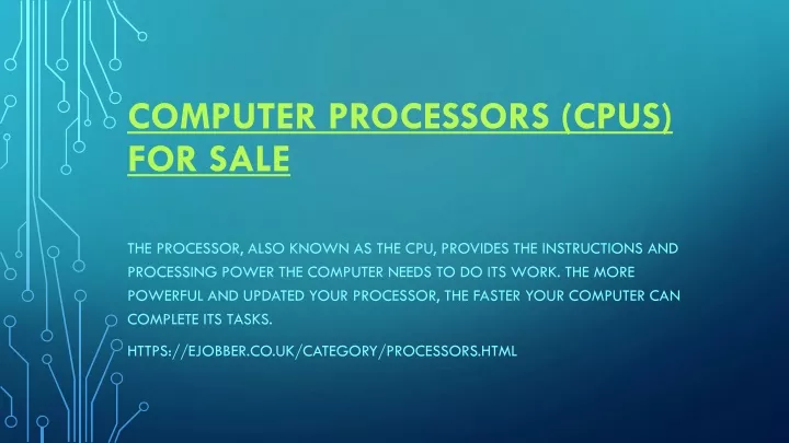 computer processors cpus for sale
