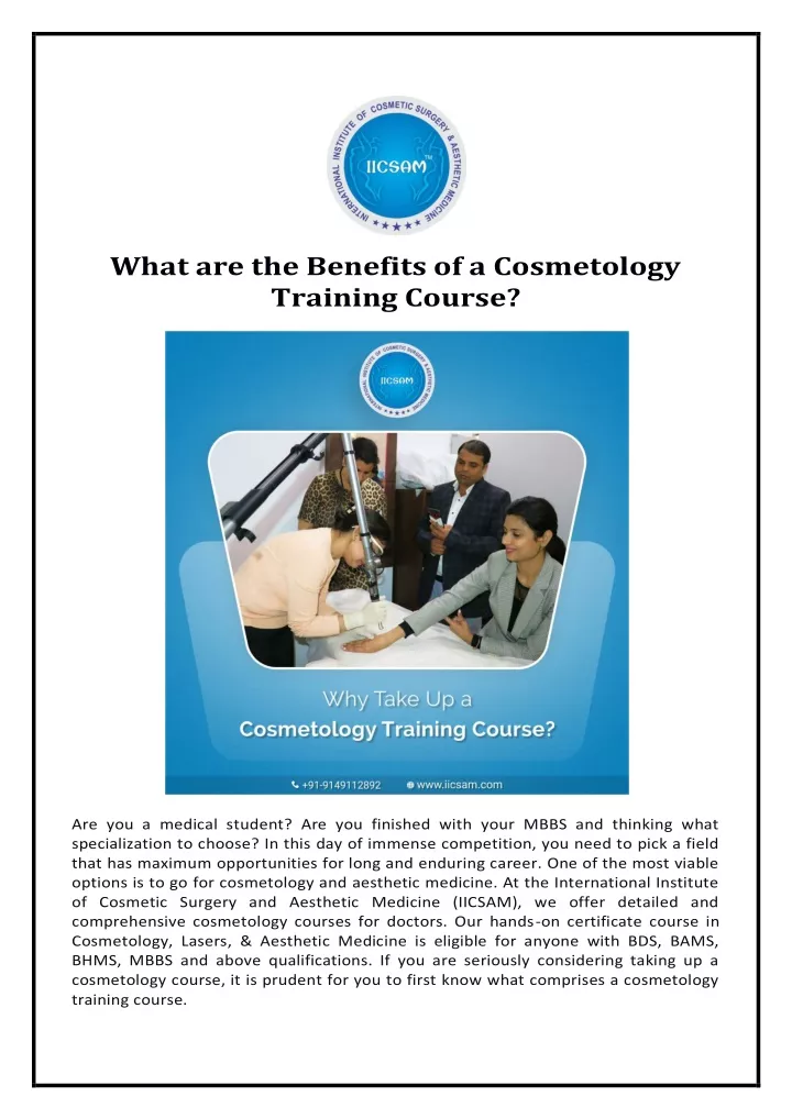 what are the benefits of a cosmetology training