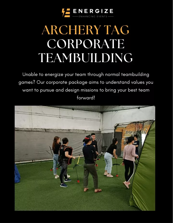 archery tag corporate teambuilding