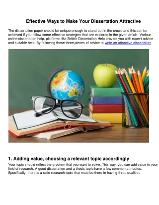 effective ways to make your dissertation