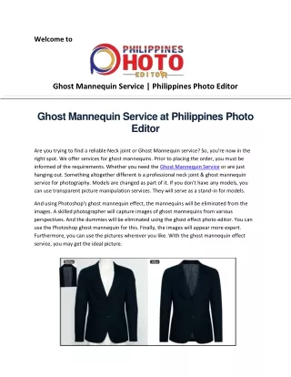 Ghost Mannequin Service  Philippines Photo Editor