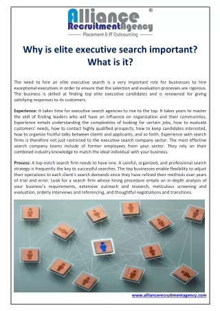 why is elite executive search important what is it