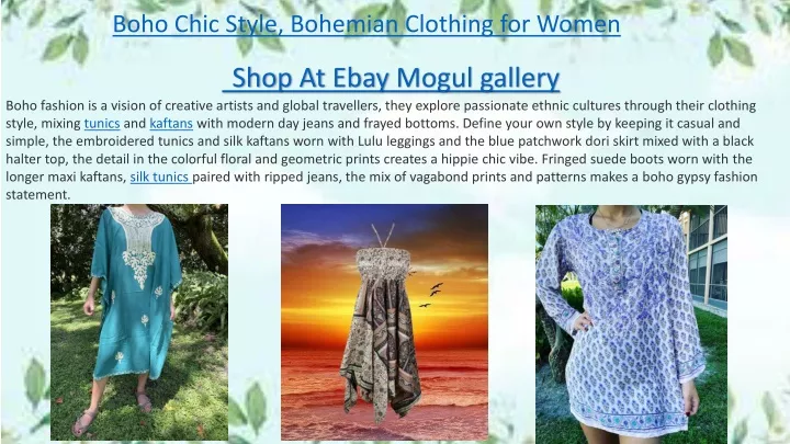 boho chic style bohemian clothing for women