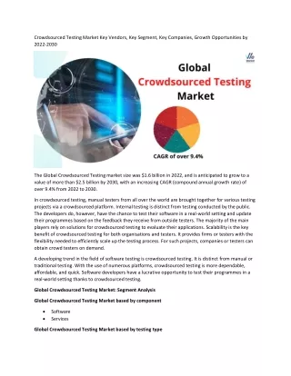 crowdsourced testing market key vendors