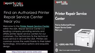 Find an Authorized Printer Repair Service Center Near you