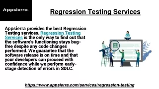 regression testing services