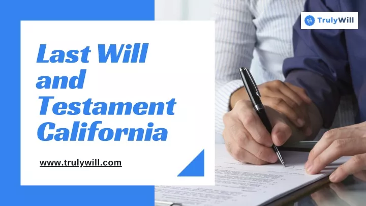 last will and testament california