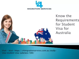 What are the requirements for Student Visa Australia?