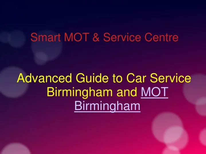 smart mot service centre