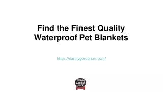 Pet Blankets waterproof