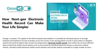 how next gen electronic health record can make