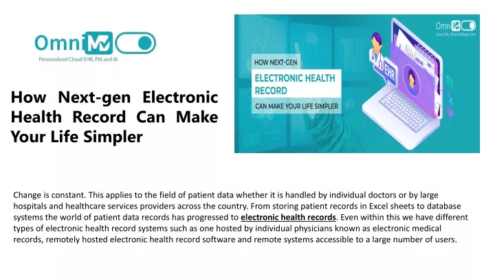 how next gen electronic health record can make