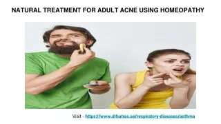 Natural Treatment for Adult Acne Using Homeopathy