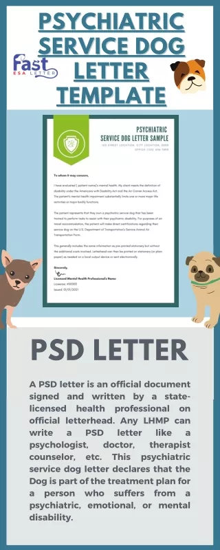 Psychiatric Service Dog Letter Template