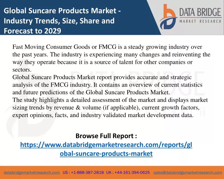 global suncare products market industry trends