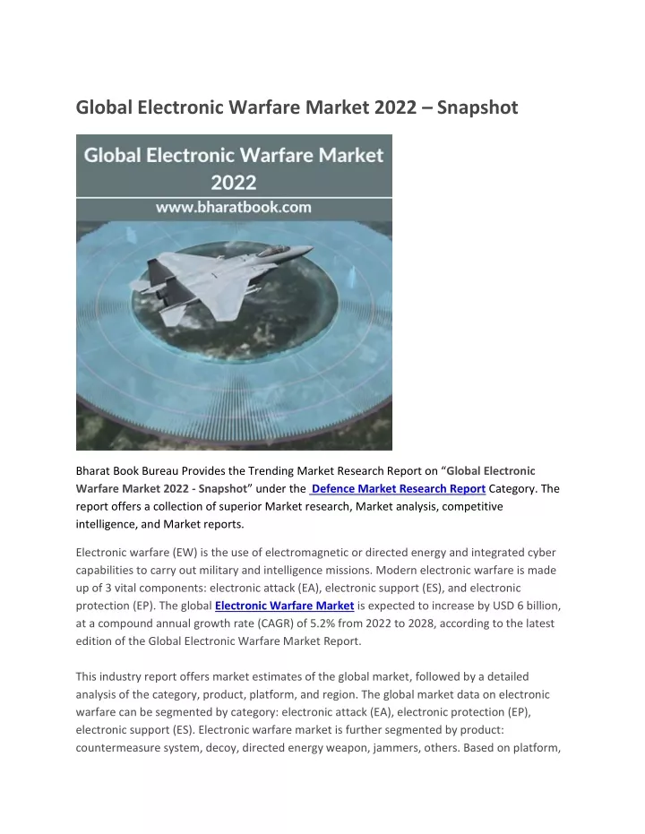 global electronic warfare market 2022 snapshot