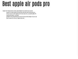 Best apple air pods pro