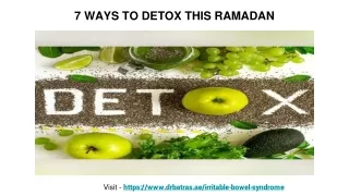 7 Ways to Detox This Ramadan | Dr Batra’s™ Homeopathy in Dubai