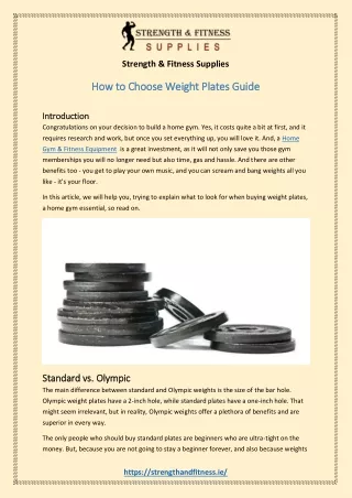How to Choose Weight Plates Guide