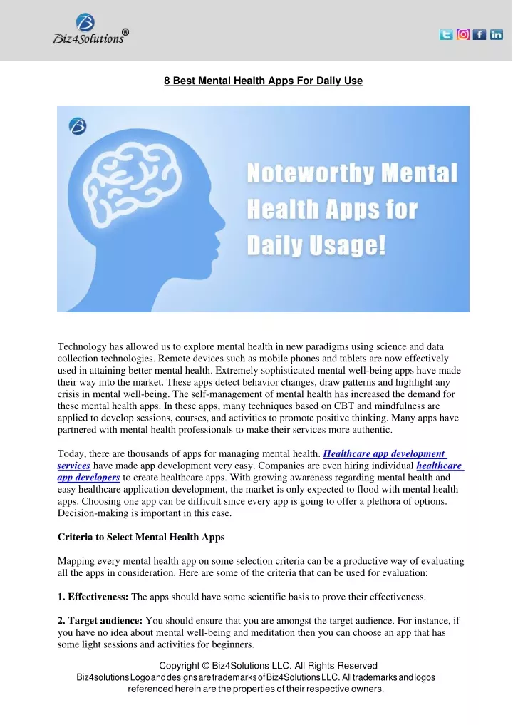 8 best mental health apps for daily use