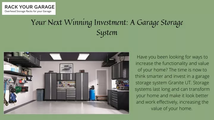 your next winning investment a garage storage