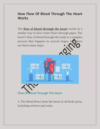 How Flow Of Blood Through The Heart Works