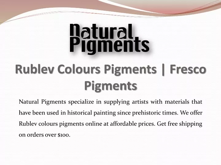 rublev colours pigments fresco pigments