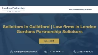 Solicitors in Guildford | Law firms in London | Gordons Partnership Solicitors