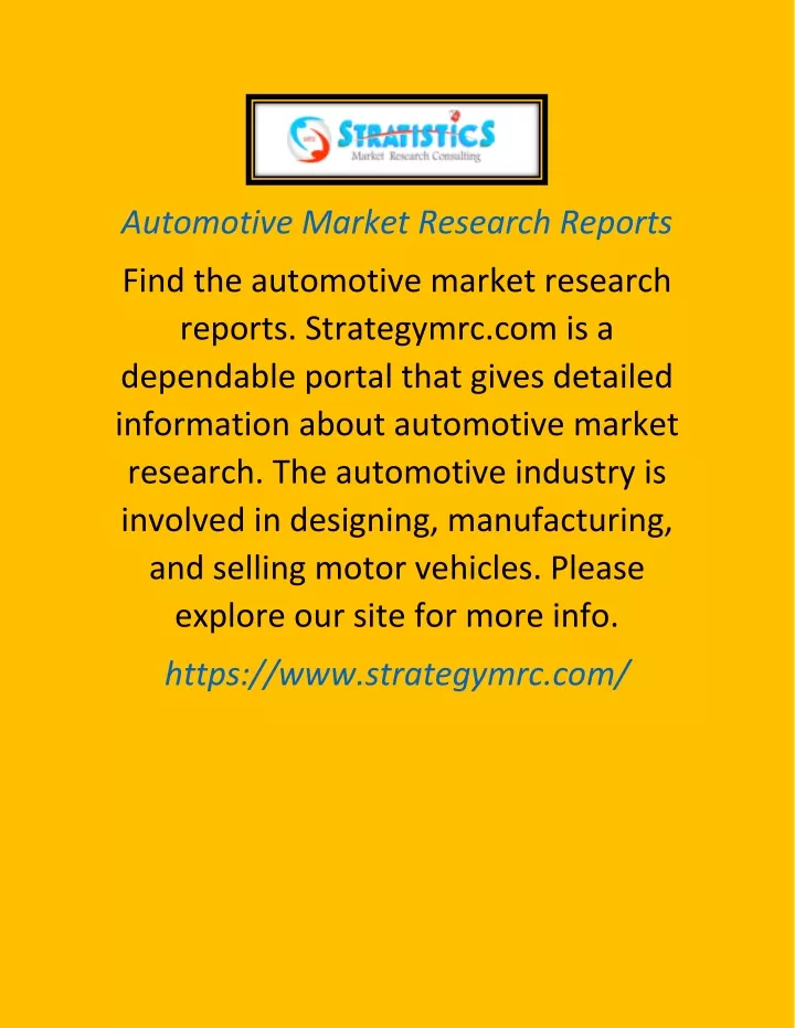 automotive market research reports