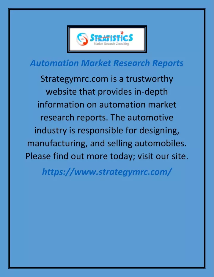 automation market research reports