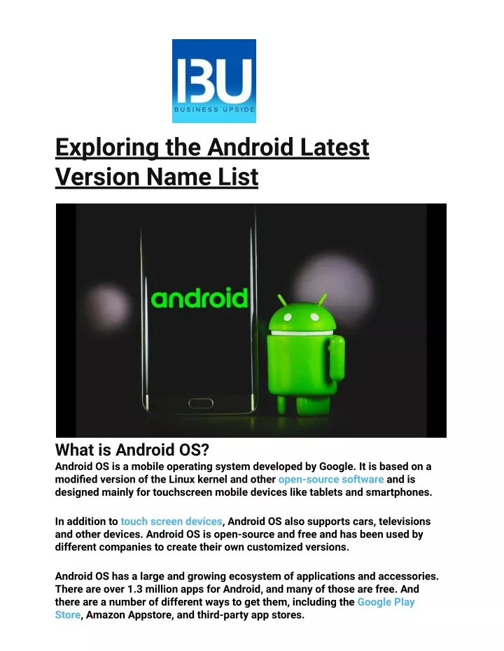 exploring the android latest version name list