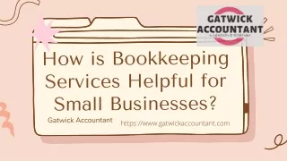 How is Bookkeeping Services Helpful for Small Businesses
