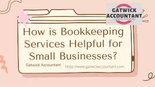 how is bookkeeping services helpful for small