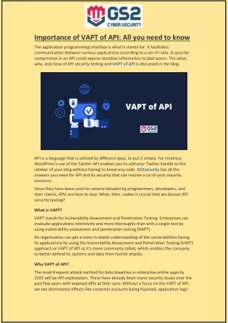 importance of vapt of api all you need to know