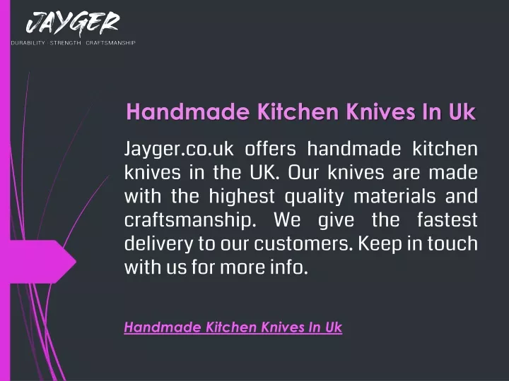 handmade kitchen knives in uk